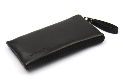 Чохол універсальний на блискавці для телефону 4.7" з карманом із екошкіри Black (M) 7984 фото
