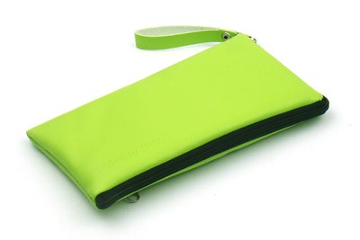 Чохол універсальний на блискавці для телефону 4.0" з карманом із екошкіри Lime (S) 7997 фото