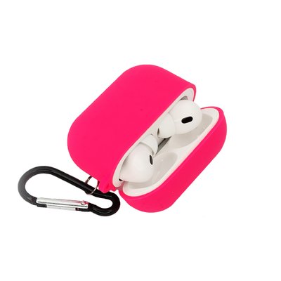Чохол на AirPods Pro silicon case з мікрофіброю Hot Pink 12303 фото